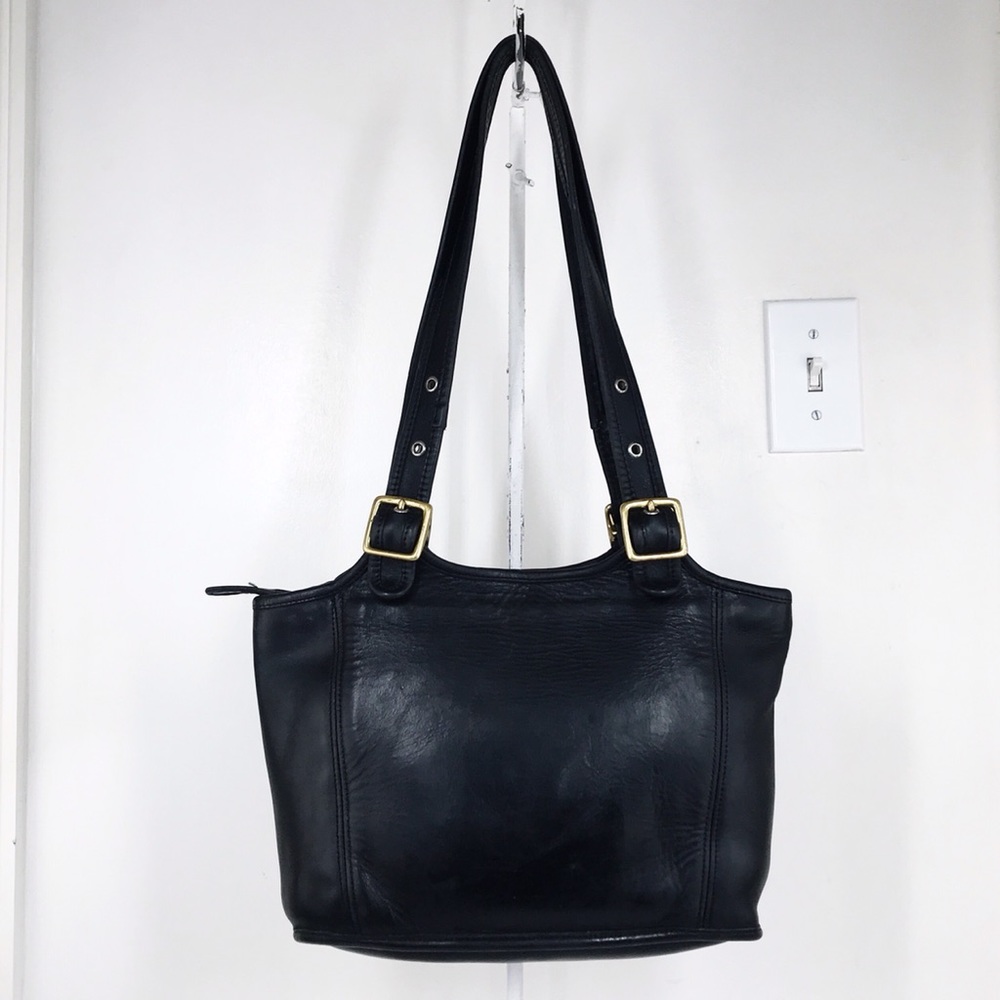 Coach Black Leather Vintage Shoulder Bag